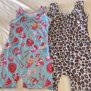 2 piece bundle child’s gymnastics outfits.  Sz 6/6x